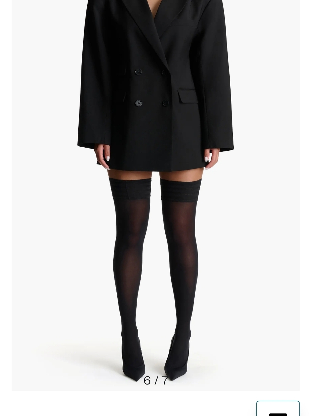 naked wardrobe Black Double-Breasted Blazer Jacket - Picture 4 of 4